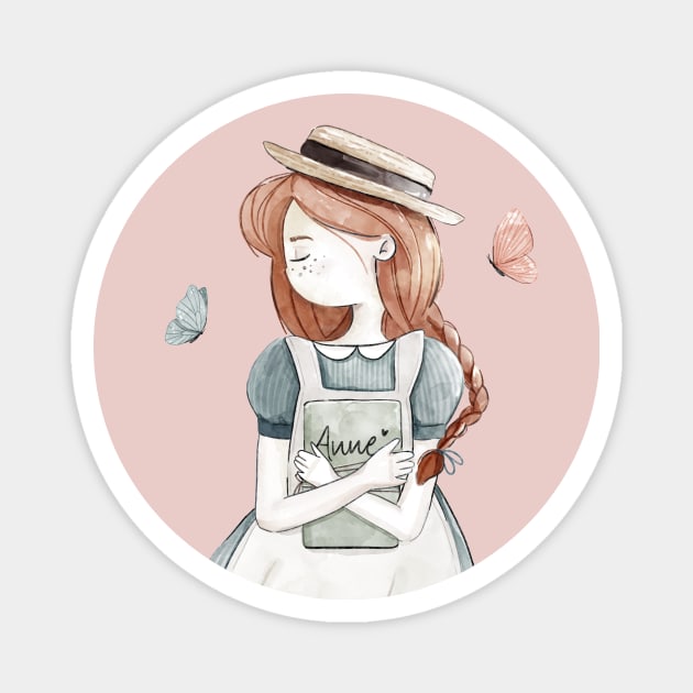 Anne Of Green Gables Magnet by Brzozowska